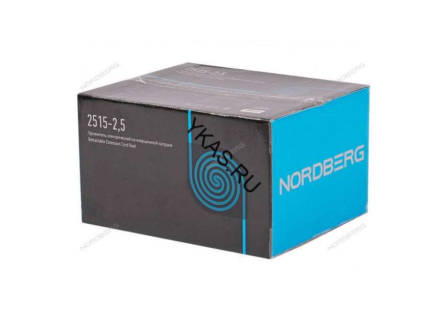 Удлинитель электрический NORDBERG 2515-2,5 на инерционной катушке (15+1 м, 3х2,5 мм) 
