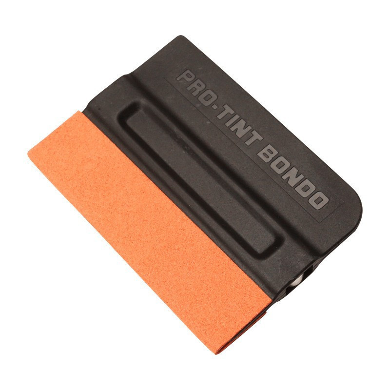 Скребок для поклейки пленки ПРО магнитный черный, оленьая кожа