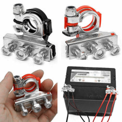 Клеммы аккумулятора Carlife  алюминевый сплав под 3 отверстия 2шт.