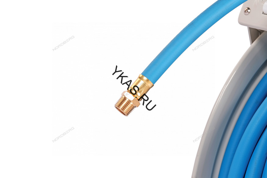 Гибридный воздушный шланг NORDBERG HR1215HPVC c двойным армированием на стальной катушке (12,5х19 мм, 15 м)