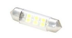 Маяк Cвет-од 12V T11x36 6 SMD (smd 3.5x2.8) 30Lm 6000 K S8,5 (уп.10шт) WHITE
