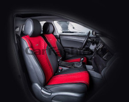 Накидки Фронт  «ELEMENT»  Красный/Чёрный/Красный  (экокожа/полиэстер)