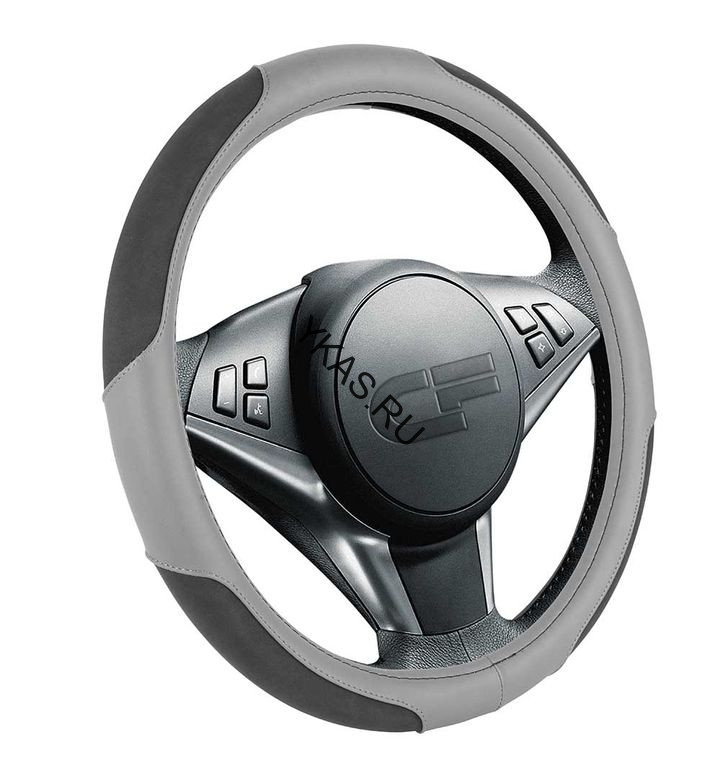 Оплетка на руль   CF  TORNADO - М, Чёрный/Серый/Серый