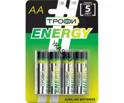 Батарейки Трофи   AA   (Пальчиковые)  цена за 4шт. (блистер)