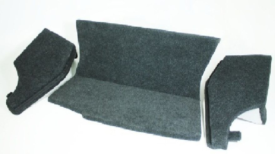 Полка акустическая  LADA 2172 (Priora) Хэтчбек (из 3х частей),  дсп/мдф (15-20мм) карпет Черный