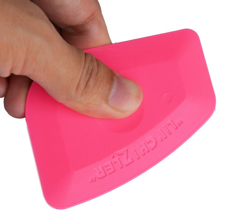 Выгонка резиновая для поклейки пленки Розовая 7,5х5,5см