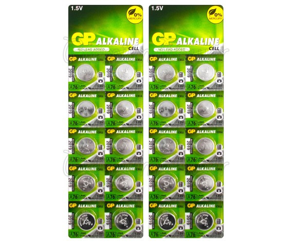 Батарейки GP   часовые GPA76F-2C10  AG13  LR44  цена за 10шт.