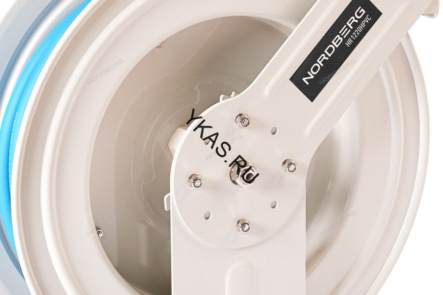 Гибридный воздушный шланг NORDBERG HR1220HPVC c двойным армированием на стальной катушке (12,5х19 мм, 20 м)