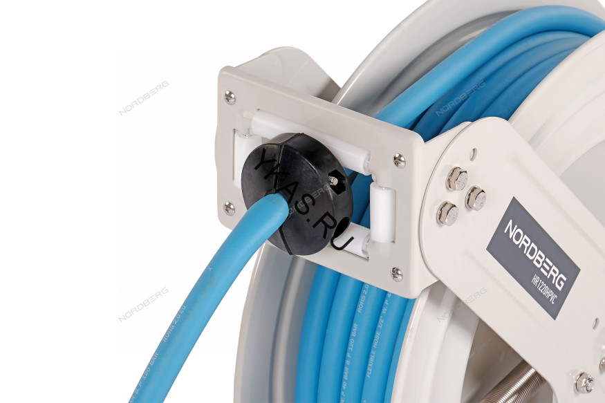 Гибридный воздушный шланг NORDBERG HR1220HPVC c двойным армированием на стальной катушке (12,5х19 мм, 20 м)