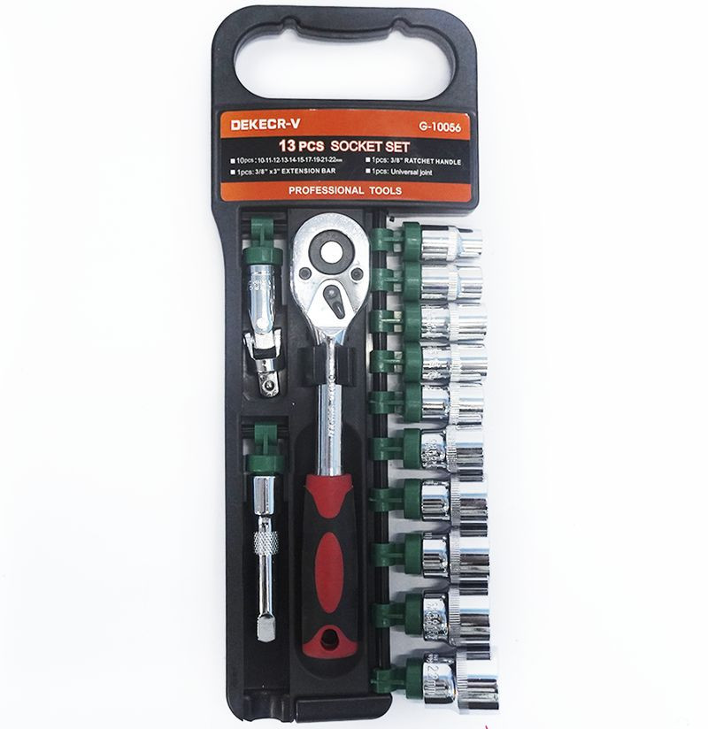 DC Набор торцевых головок с трещеткой 1/2" 13 предметов (короткие)