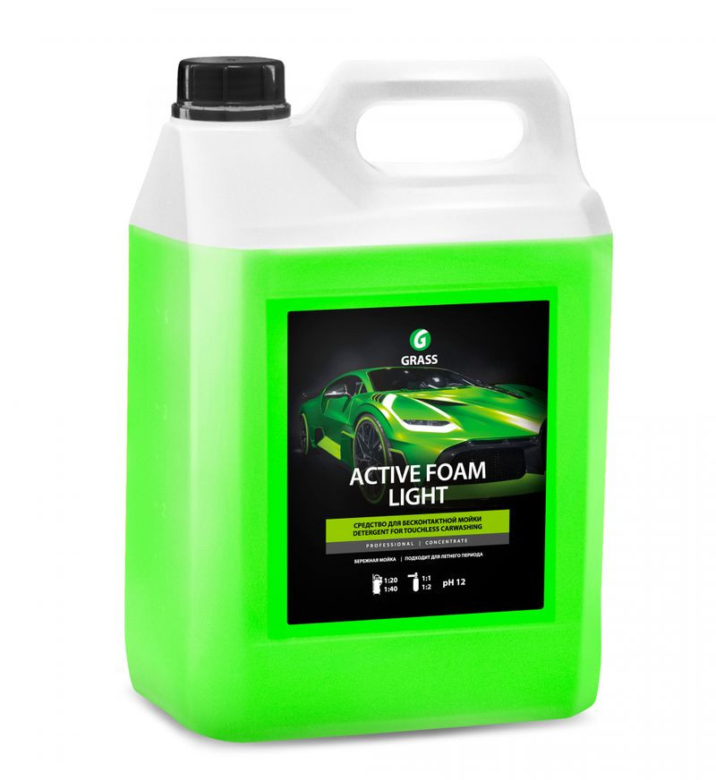 GRASS  Шампунь для Б/К мойки Active Foam Light 5кг  легко смывается,  (330-500 г/л)