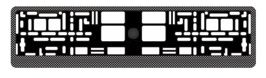 Рамка номера пластик  AVS RN-4  Карбон  черный