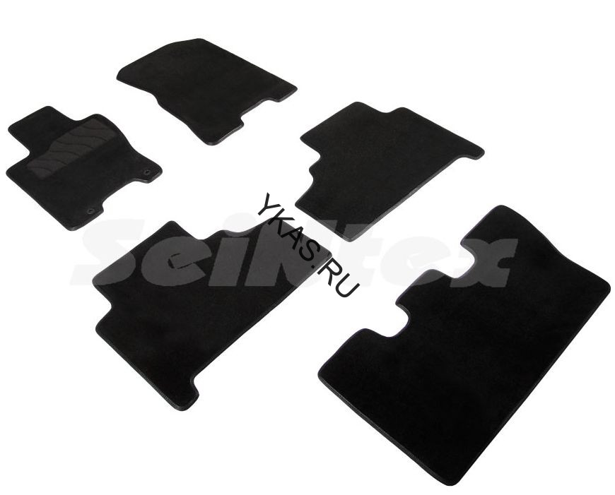 Коврики текстильн. KIA MOHAVE  2008-2020г. /компл.5шт./осн.резин./ LUX