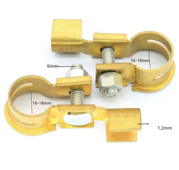 Клеммы аккумулятора Carlife  медные облегченные 1,2мм 2шт.