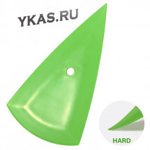 Скребок-треугольник для поклейки пленки пластиковый, зеленый