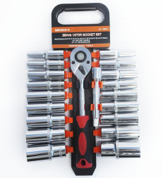 DC Набор торцевых головок с трещеткой 1/2" 20 предметов (длинные)