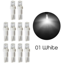 SOLAR Свет-од 12V T5 1 LED W2.x4.6d белый (цена за 10шт)