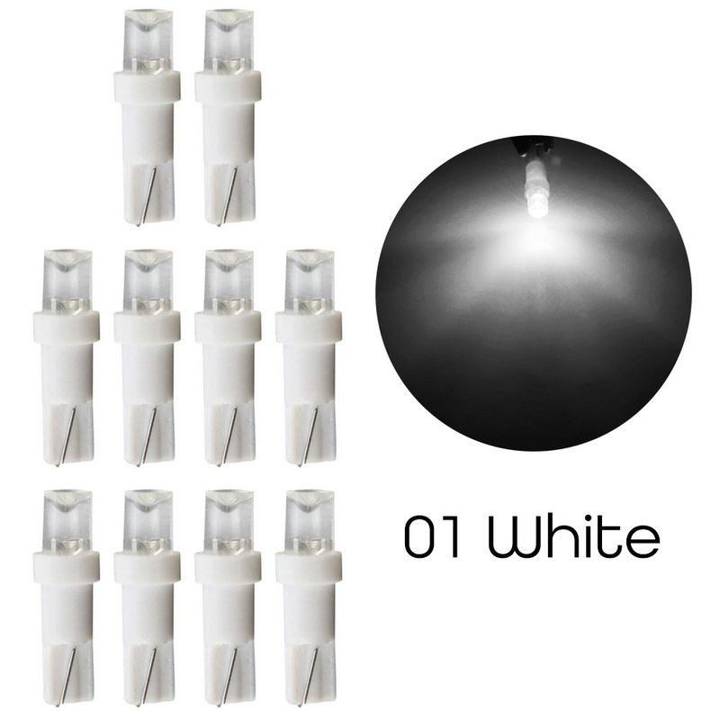 SOLAR  Свет-од  12V  T5 1 LED  W2.x4.6d белый (цена за 10шт)