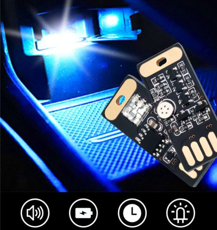 Подсветка салона светодиодная  USB, RGB многоцветная (цвет и яркость меняеться касанием)