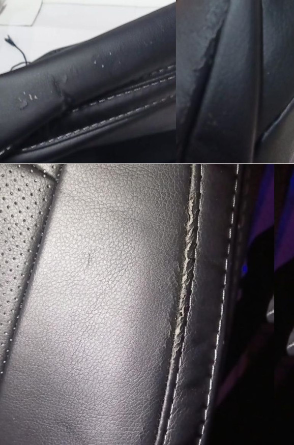 Авточехлы  Экокожа  KIA Rio IV Седан  с 2017г- черный/черный/серый (Premium) С ДЕФЕКТОМ