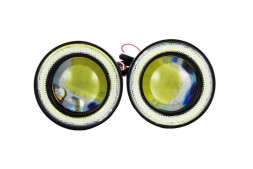 Ходовые огни SOLAR COB 10W с ангел.глаз. 2W 1200Lm 7000K IP65 МЕТАЛЛ 76*57*76мм