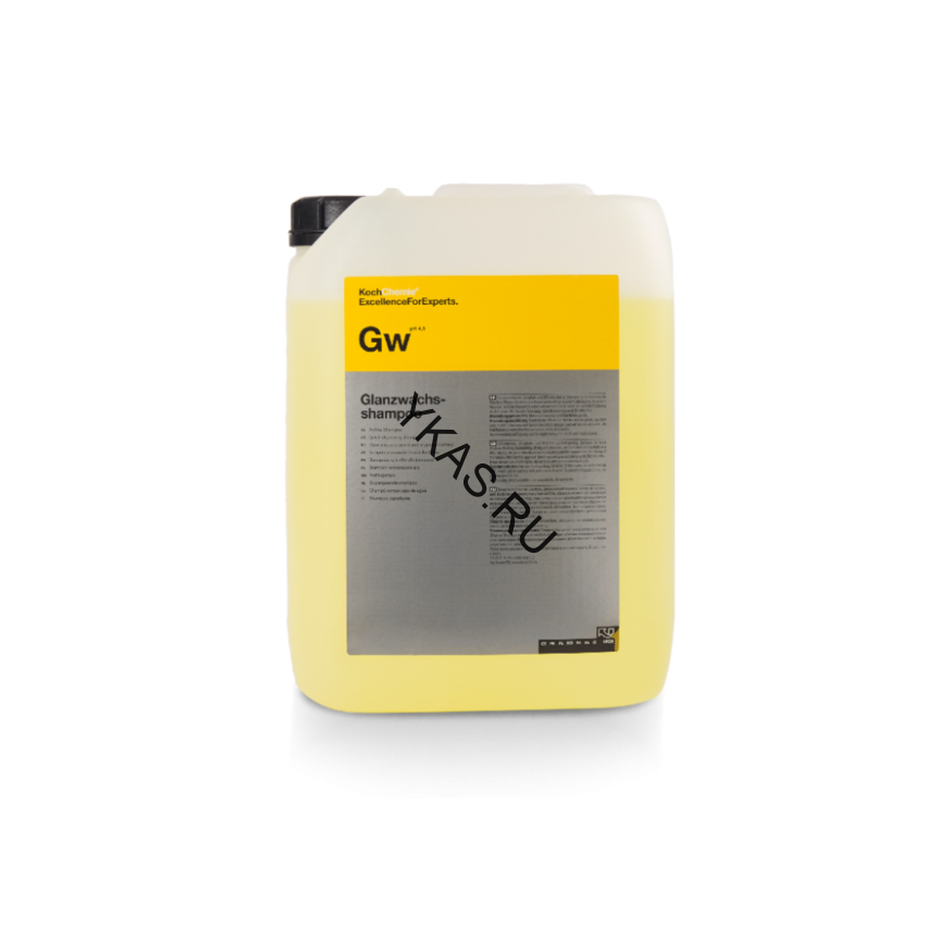 GLANZWACHSSHAMPOO - рН-нейтральный мультифункциональный концентрированный шампунь для ручной мойки с защищающими компонентами для автомобильного лака, (10 л). 46010