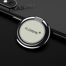 Кольцо-держатель для телефона Floveme Темное-серебро (крутиться на 360*)