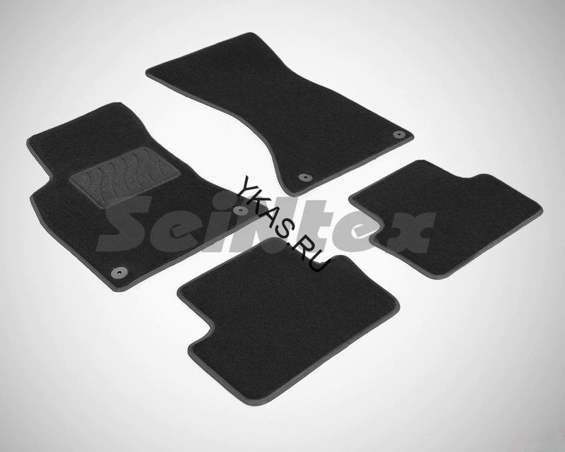 Коврики текстильн. Audi A-4 (B9) с 2015г- /компл.4шт./осн.резин./  LUX