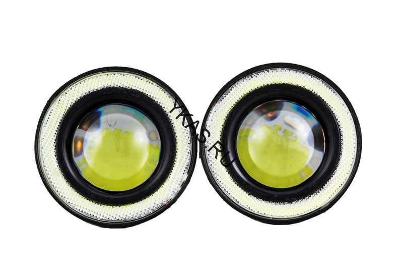 Ходовые огни  SOLAR  COB 10W  с ангел.глаз. 2W 1200Lm  7000K  IP65  МЕТАЛЛ  85*57*85мм