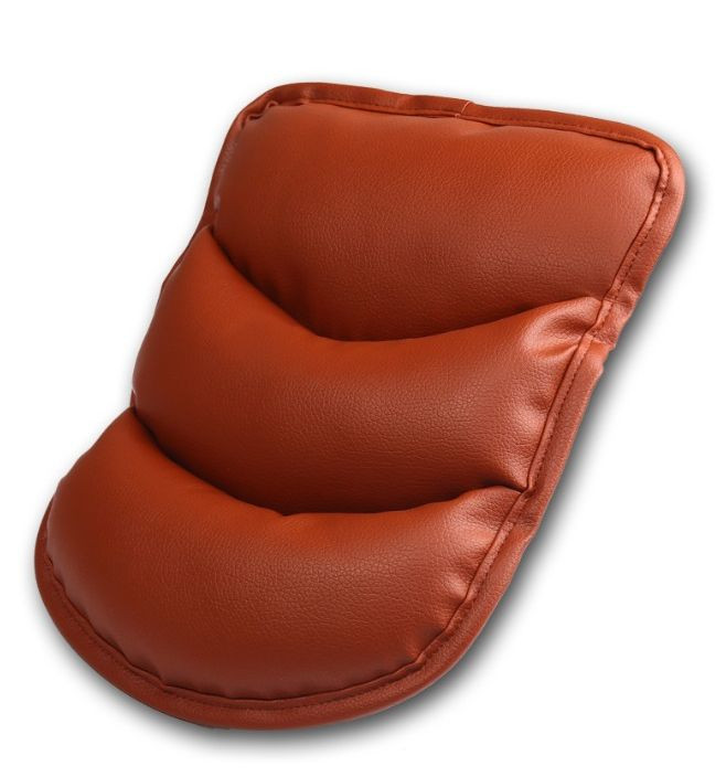 Чехол на подлокотник экокожа на двух резинках 21x26 см Коричневый