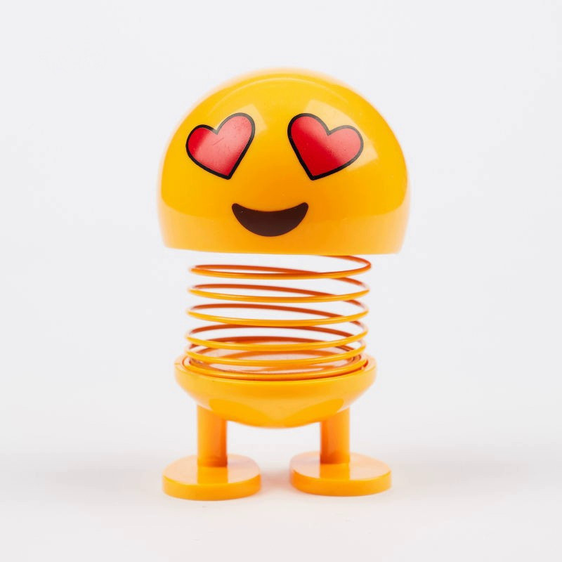 Игрушка на торпедо собачка смайлик пружина №3 (сердца)
