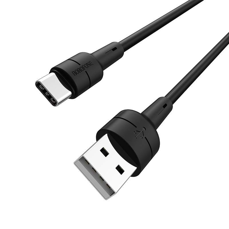 Кабель Borofone  USB - Type-C  (1м)  черный BX30-1