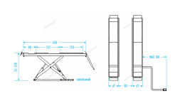 Ножничный подъемник NORDBERG N634-4 для сход-развала (без заглубления)