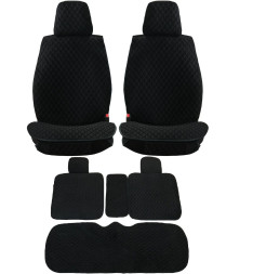 Комплект Накидок Seintex «Classic Ultra» Чёрный (велюр)
