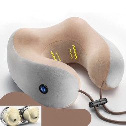 Подголовник-подушка под шею с массажем "Carlife" Серый