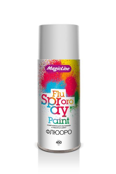 MagicLine  Краска флюорисцентная  1100  Белая  (450мл)