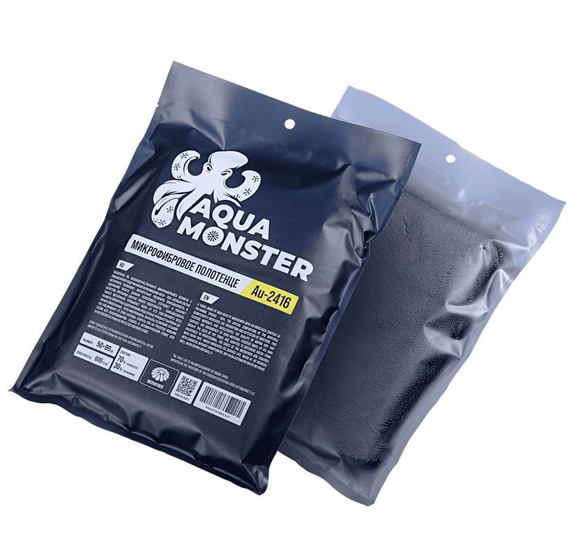 Полотенце для сушки поверхности  KOCH Aqua Monster (600 гр/м.) 50x80см  Серый