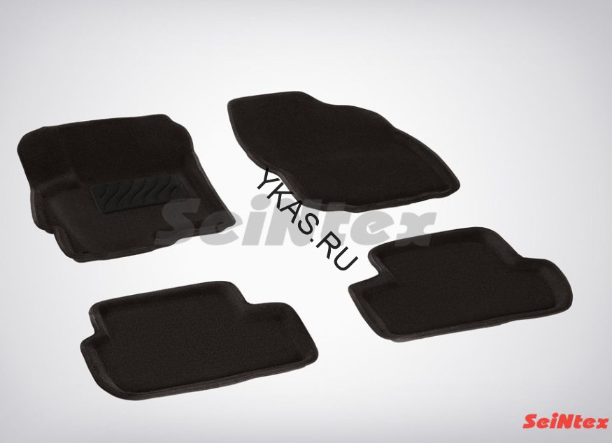 Коврики  Mitsubishi Lancer X с 2007г. /компл.4шт./осн.резин./ 3D