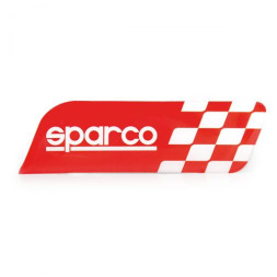 Накладки на кузов Эмблема "SPARCO" на кузов Флаг , красный (120x35мм)