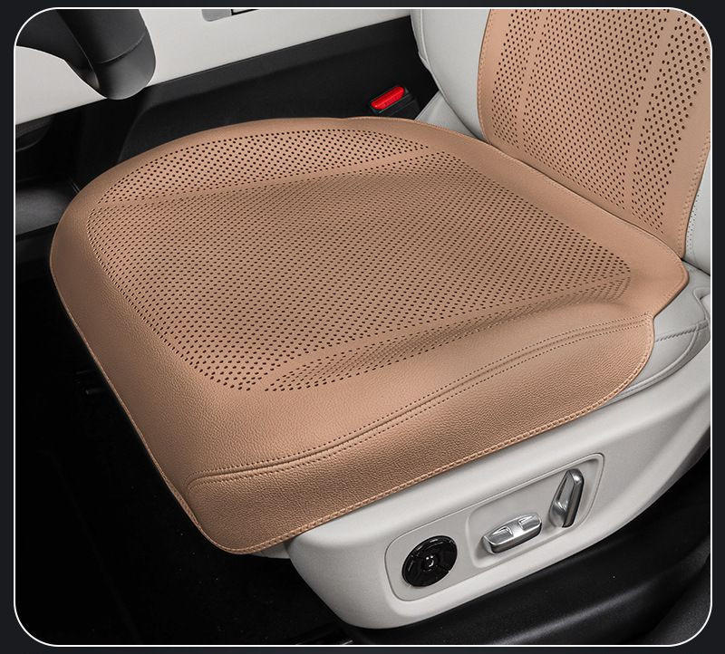 Накидка  Carlife  «Altea» нижняя часть закрытая, экокожа, перфорация, коричневый/коричневый