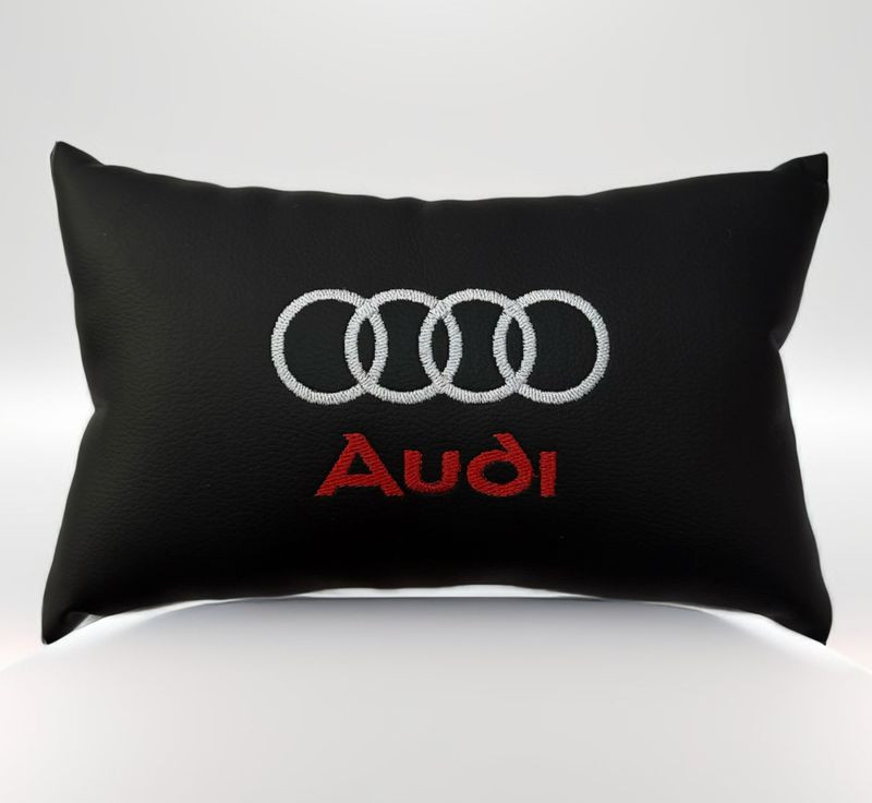 Подголовник-подушка с маркой авто  AUDI  (комплект 2шт)