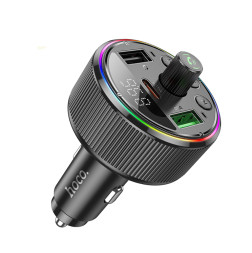 FM - Модулятор HOCO + 2USB+ TypeC с быстрой зарядкой, PD30W, QC3.0 Bluetooth
