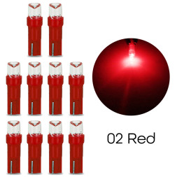 SOLAR Свет-од 12V T5 1 LED W2.x4.6d красный (цена за 10шт)