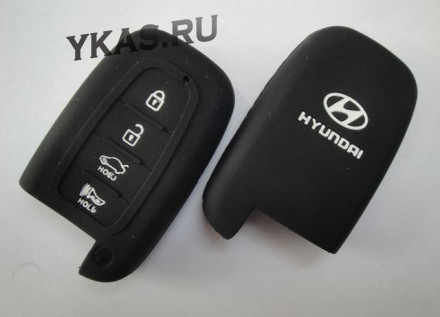 Чехол силиконовый для ключа зажигания  HYUNDAI Smart 4 buttons:IX35, New Sonata, LingXiang, EQUUS, R