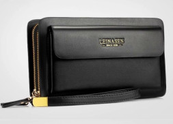 Сумка-клатч с двойной молнией №2 (21*12*4см) черный