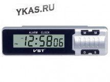 Авточасы  VST 7065 B LCD диспл. с будильн.,календарь,секундомер,таймер