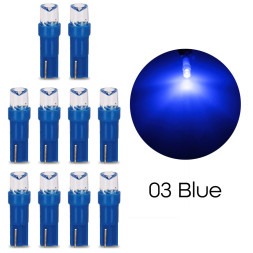 SOLAR Свет-од 12V T5 1 LED W2.x4.6d синий (цена за 10шт)