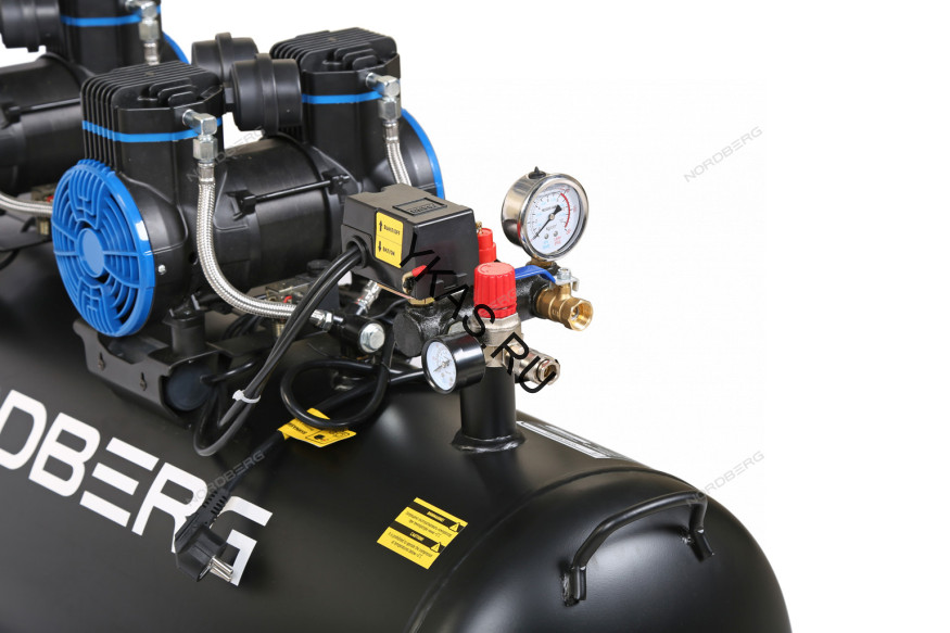 Компрессор поршневой безмасляный NORDBERG NCEO135/500 (220В, 135 л, 500 л/мин)