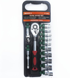 DC Набор торцевых головок с трещеткой 3/8" 13 предметов (короткие)