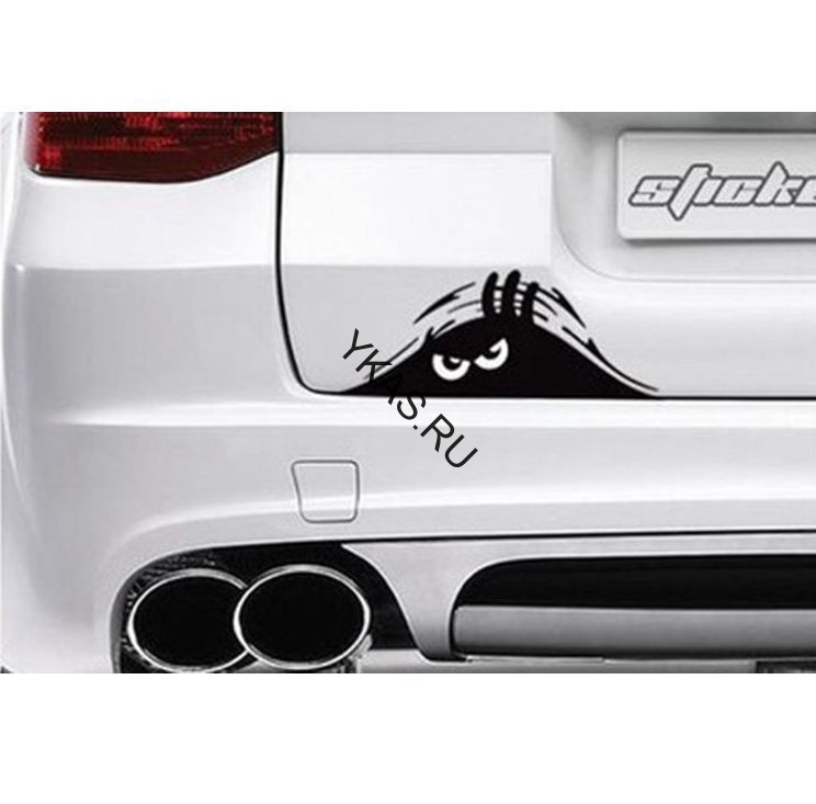 Наклейка "Клякса"  наружная  19x7,5см. Черная